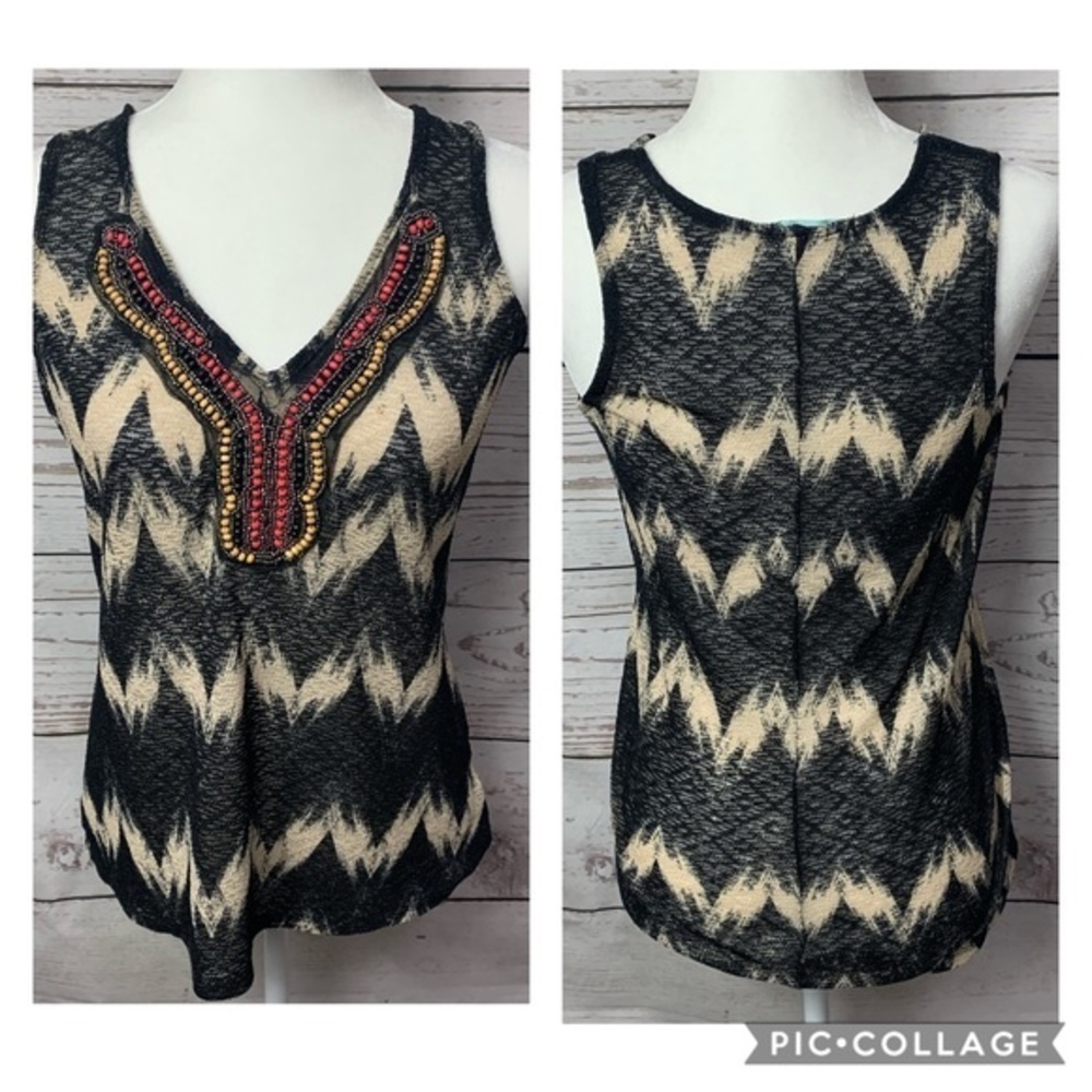 NWOT Maurices Chevron Embellished Tank Top